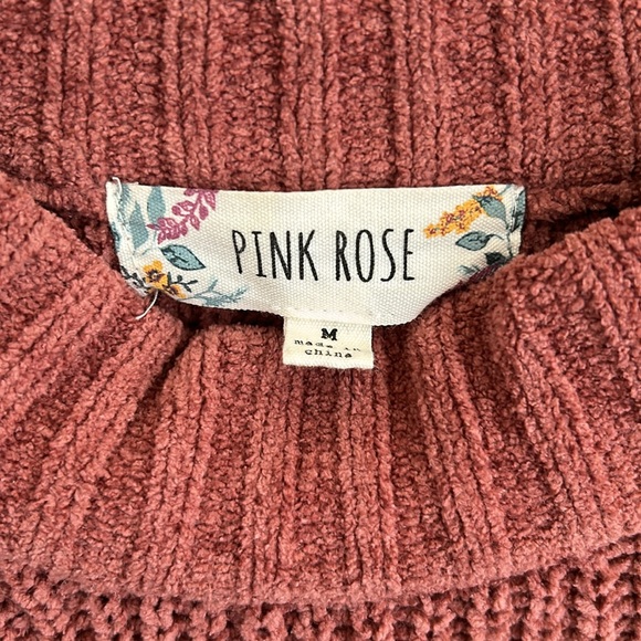 Dark pink cropped sweater - Picture 2 of 5